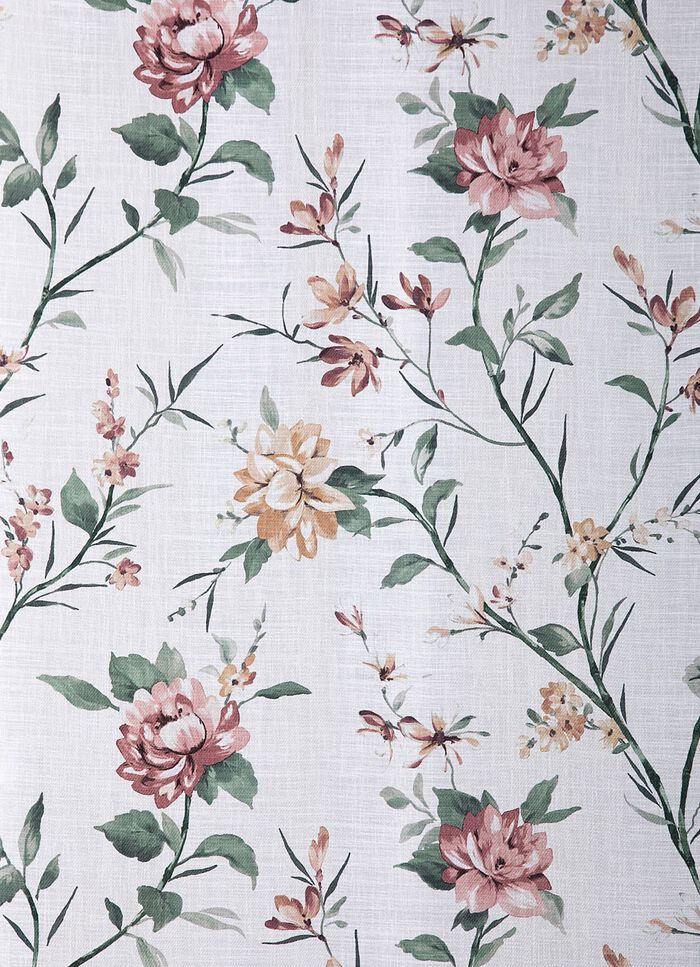 Bedrukte vitrage met rimpelband 