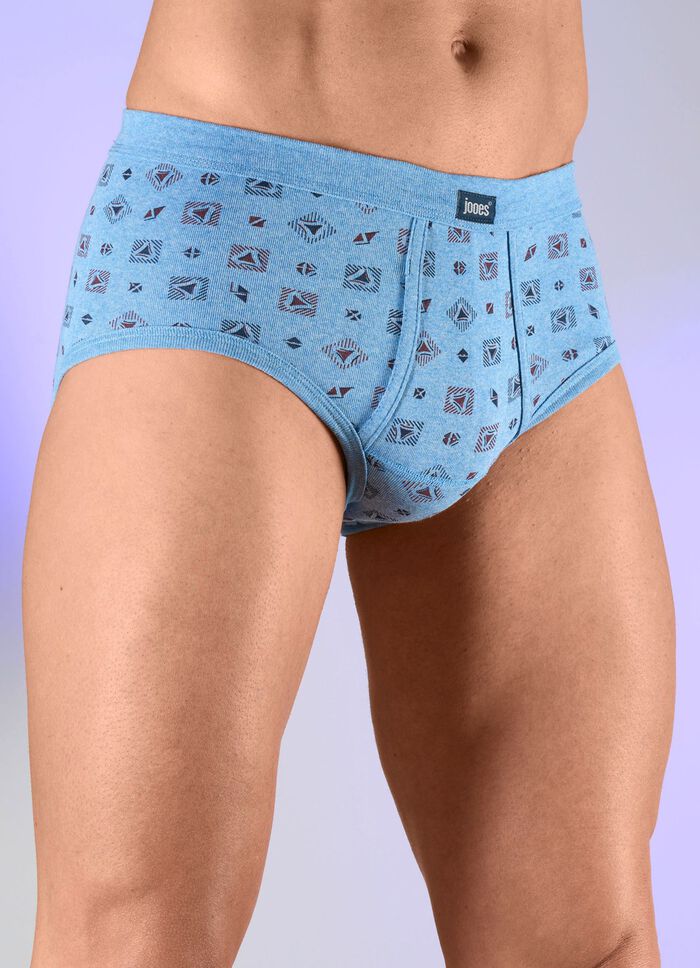 Drie-pack slips met all-over design 