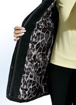 Lange jas met modieus pixellook-design 