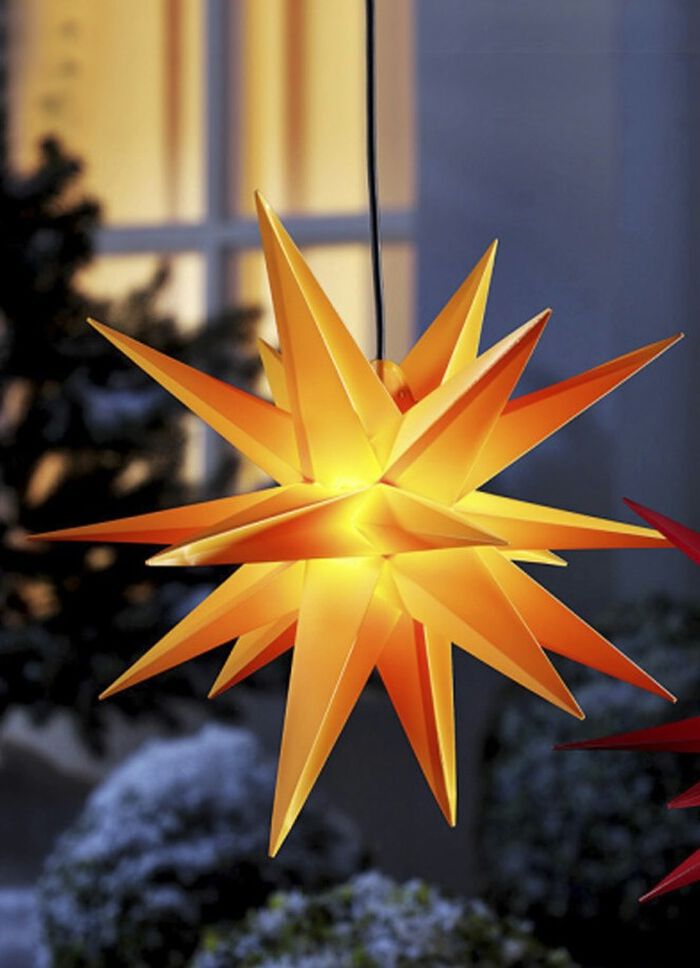 Verlichte kerstster met timer GEEL