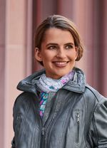 Sjaal met fantasiebloesemmotief 