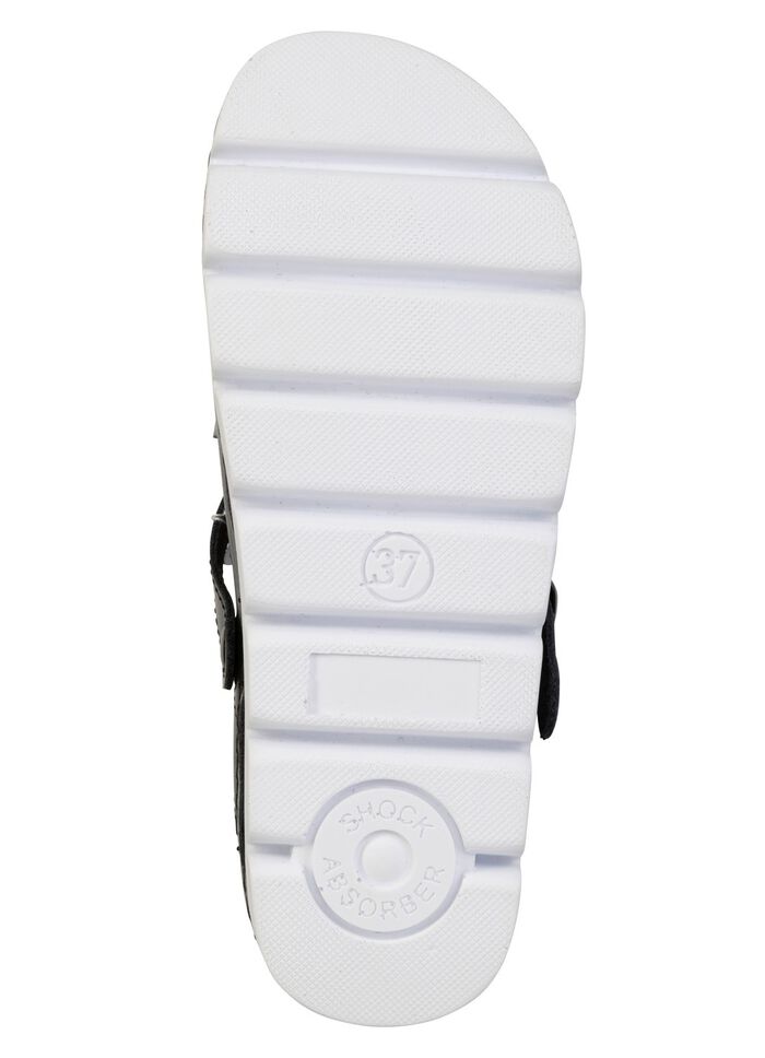 Zomerse damesklompen, gemaakt van leer SCHWARZ