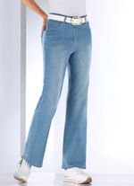 Jeans met trendy vingerafdrukpatroon 