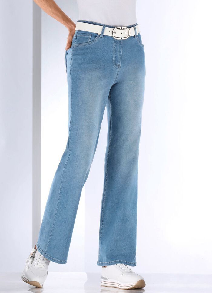 Jeans met trendy vingerafdrukpatroon 
