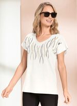 Shirt met bordversiering 