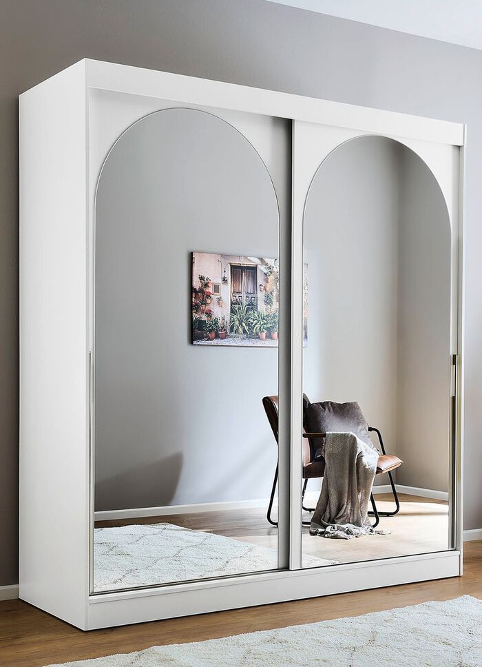 Moderne schuifdeurkast WIT