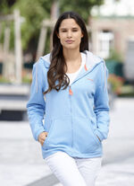 Sweatjas met vaste capuchon 