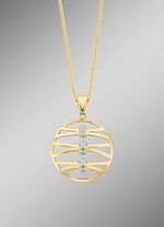 Filigraan hanger met synth. zirkonia 