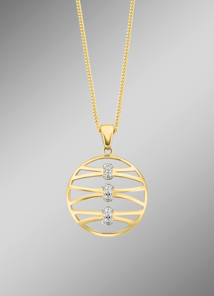 Filigraan hanger met synth. zirkonia 