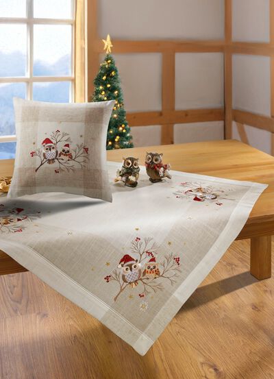 Tafel- en ruimtedecoratie met uilenmotief 