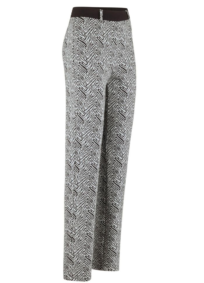 Broek met trendy dierenhuiddessin 