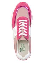 ELENA EDEN sneakers met decoratieve perforatie ROZE-WIT