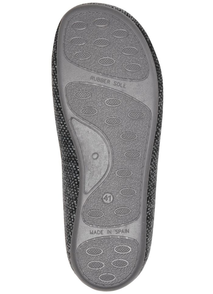 Pantoffels van textiel met een subtiel patroon 