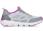 Rieker sneakers met elastische decoratieve vetersluiting GRIJS-ROZE