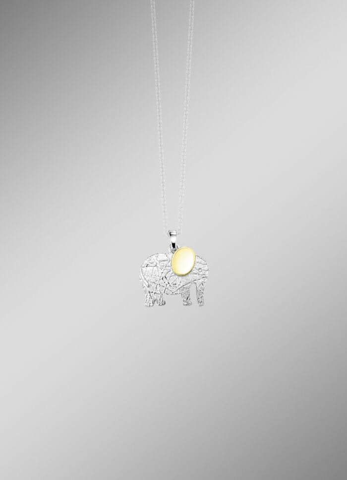 Olifant hanger in zilver 