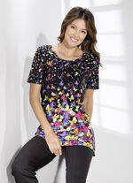 Lang shirt met briljante kleuren inkjetprint 