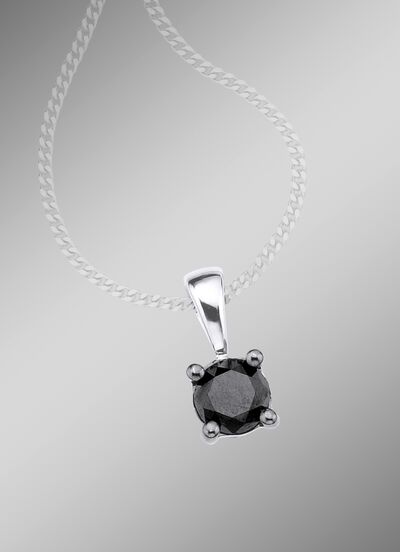 Beeldschone kettinghanger met 1 diamant 