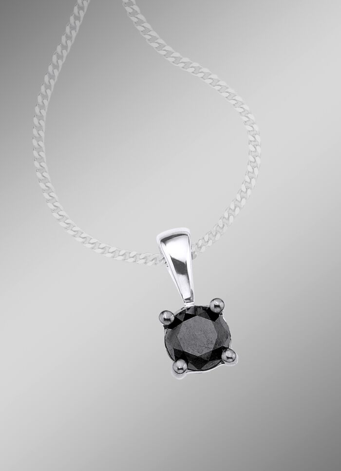 Beeldschone kettinghanger met 1 diamant 