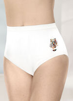 Vijfpak slips met bloemenmotief 