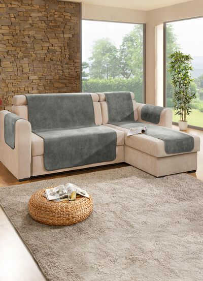 Fauteuil- en bankbeschermer met vlekbescherming en antislipcoating 