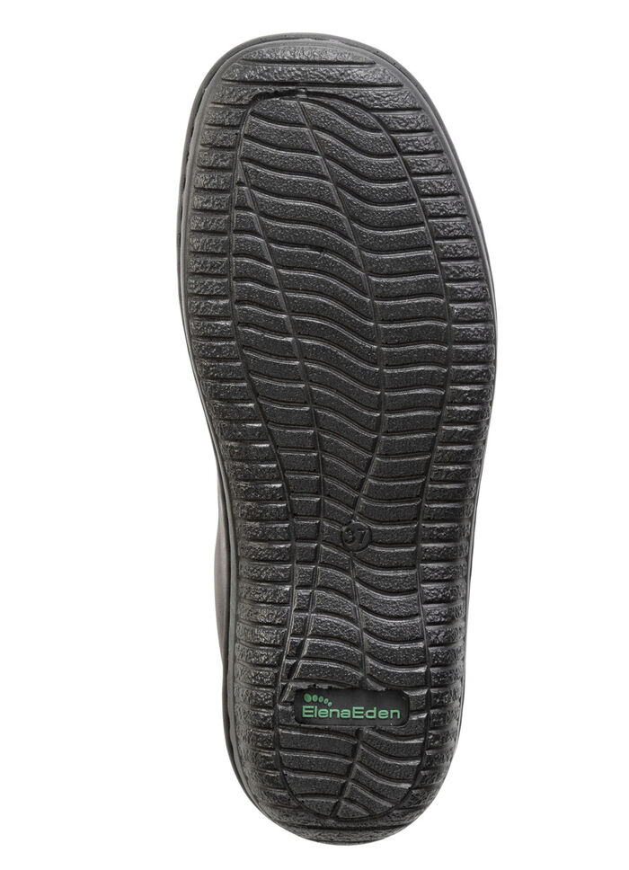 ELENA EDEN pantoffels gemaakt van nappaleer GRIJS-ZWART