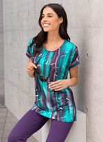 Shirt met zilverfolie print 