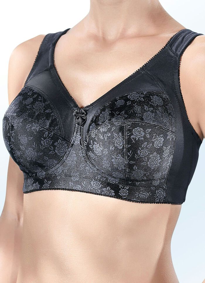 BH met verstevigde ondercups ZWART