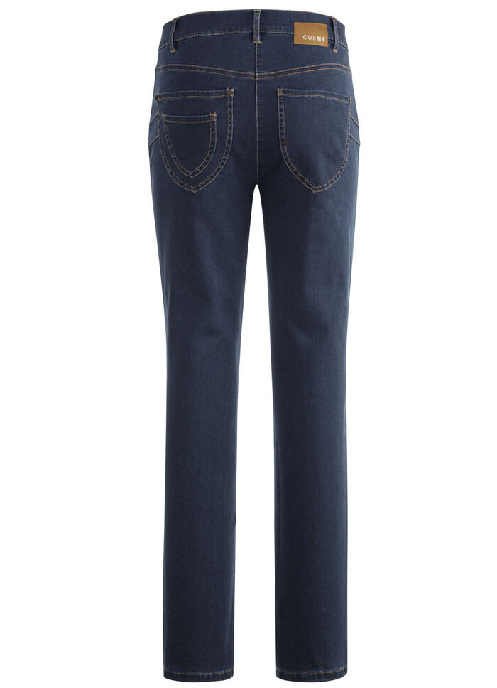 Jeans met een slimme zakoplossing DONKERBLAUW