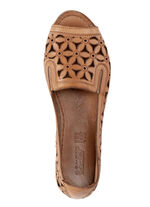 Gemini pantoffels van gedeeltelijk reli&euml;f nappaleer ORANJE