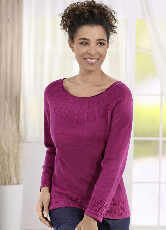 Trui van een structuurmix BESSEN