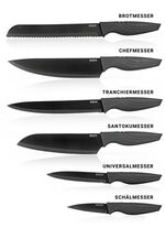 Messenblok, 7-delig, met extra scherpe titanium messen 