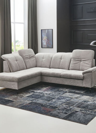 Moderne gestoffeerde hoek met bedfunctie en bedkast 