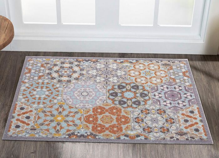 Deurmat met antislip latex achterkant 