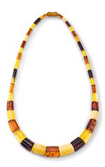 Halsketting met echt barnsteen in de loop 