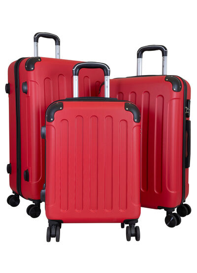 3-delige rode kofferset 