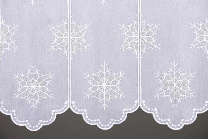Kort gordijn sneeuwvlok 