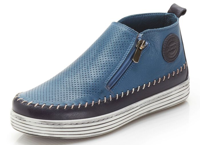 Gemini laarsje met decoratieve perforatie JEANS