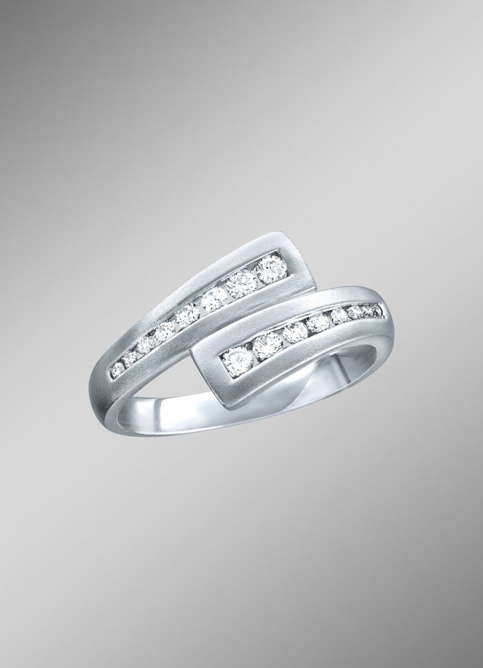 Platina damesring met loepzuivere briljanten 