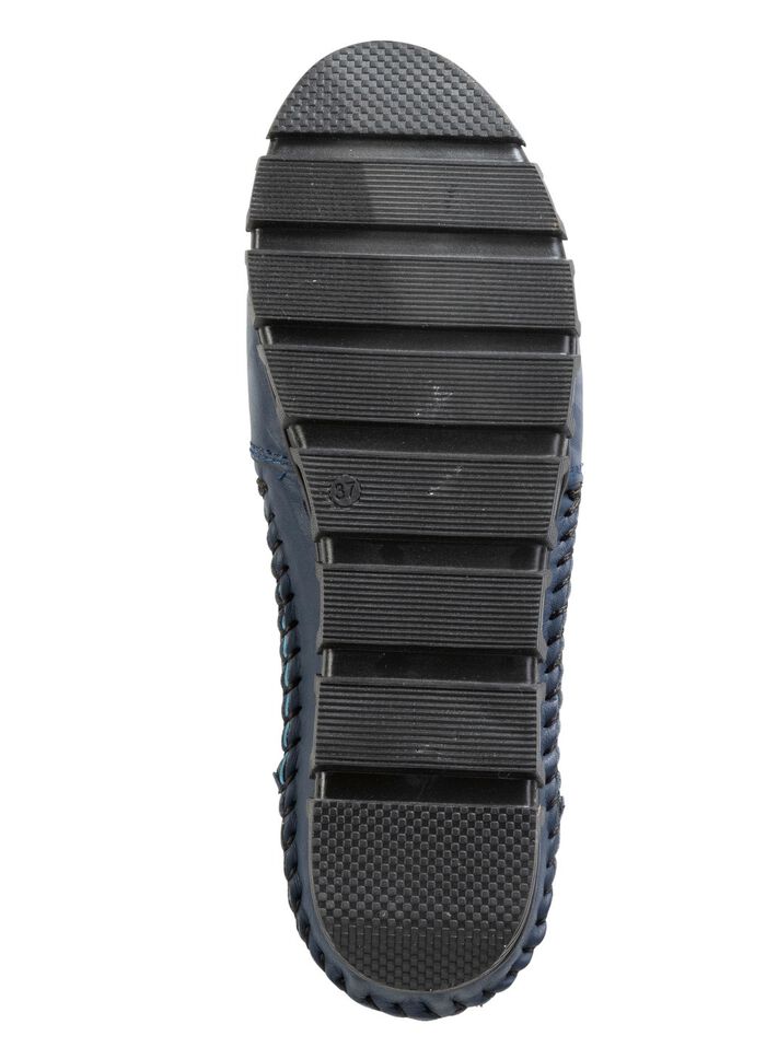 Gemini veterschoen van geperforeerd nappaleer BLAUW