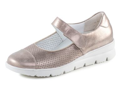 Waldl&auml;ufer clipschoen gemaakt van gedeeltelijk geperforeerd leer 