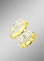 Klassieke trouwring in bicolor 