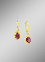 Wondermooie oorbellen met granaatstenen 