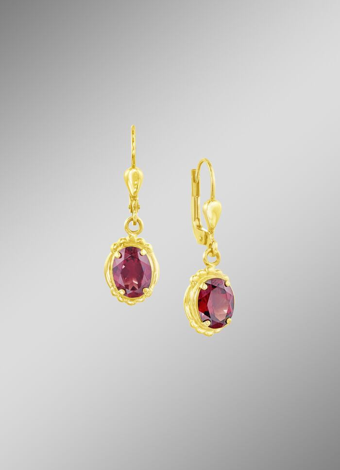 Wondermooie oorbellen met granaatstenen 