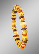 Elastische armband met echte barnsteenmix 