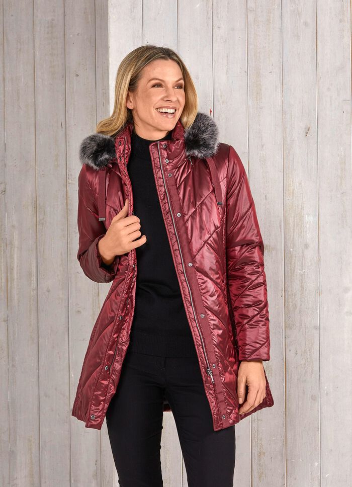 Jas in 2 kleuren WIJNROOD