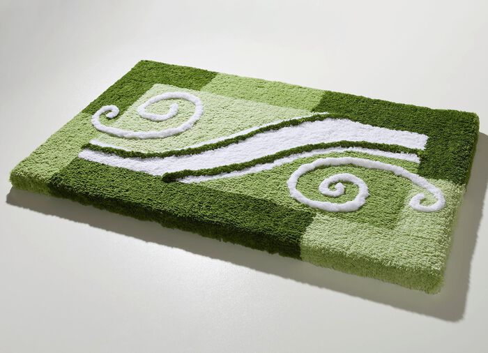 Badmat met antislip gecoate achterkant GROEN