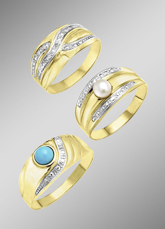 Damesringenset 3 stuks. 925/- 