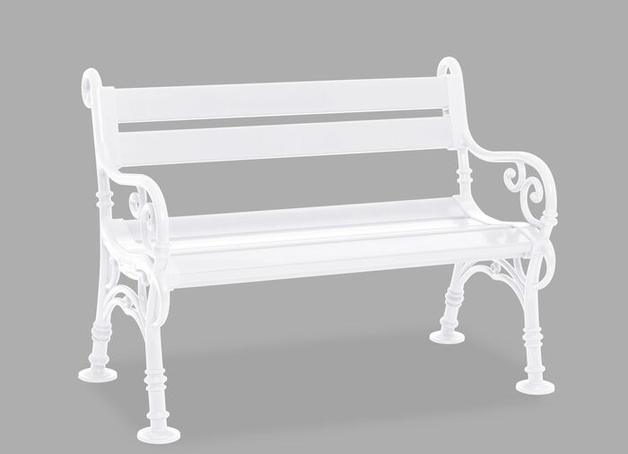 Tuinbank van stevig kunststof WIT