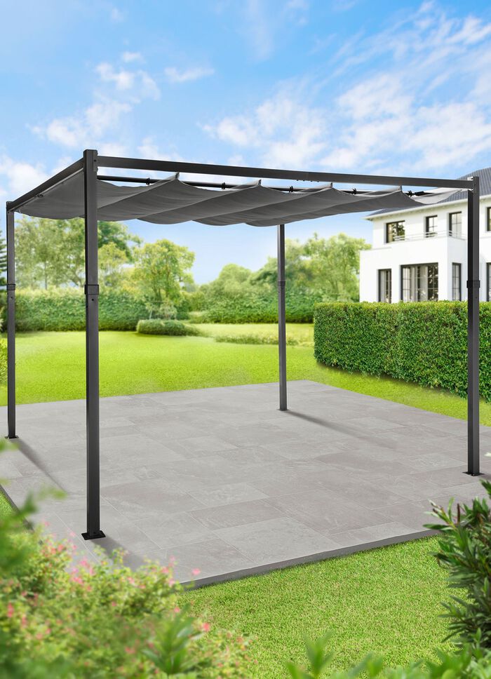 Pergola met gepoedercoat stalen frame 