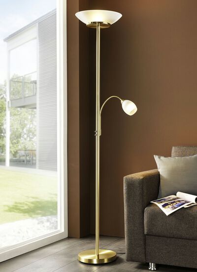 Staande lamp met leesarm 